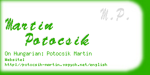 martin potocsik business card